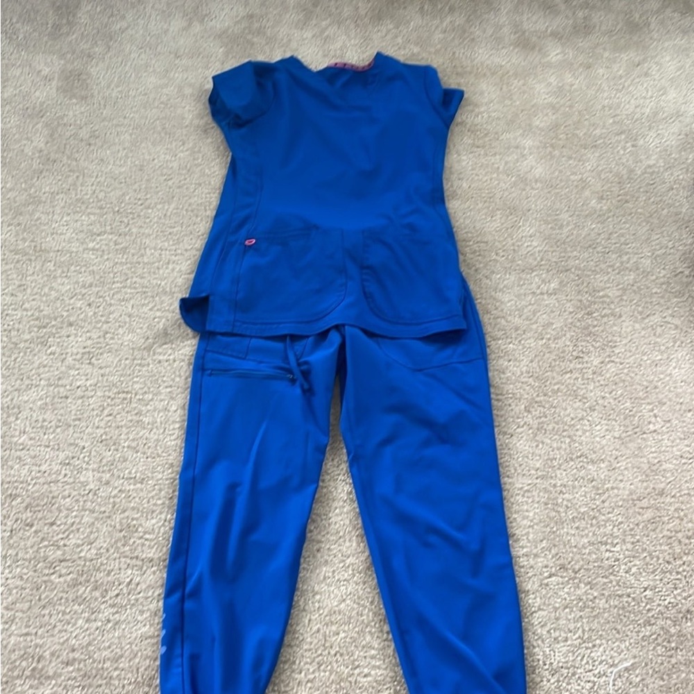 Womens scrubs heart and soul royal blue
